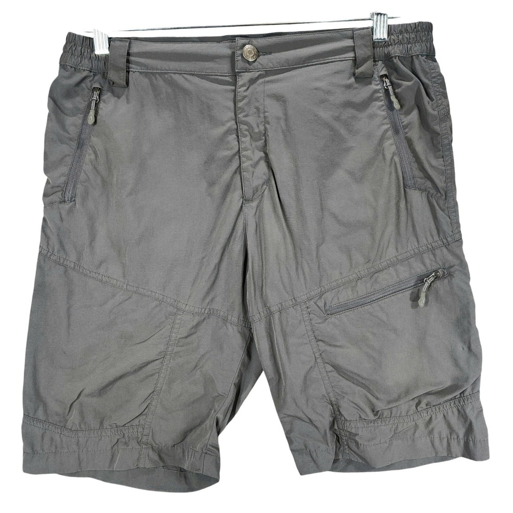 Mier Cargo Shorts M Men 34x10 Gray Hiking Camping Nylon Stretch Utility 21" READ
